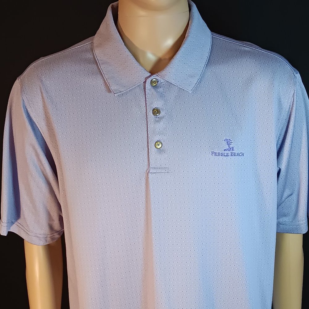 PEBBLE BEACH GOLF SHIRT - XXL - LIGHT PURPLE